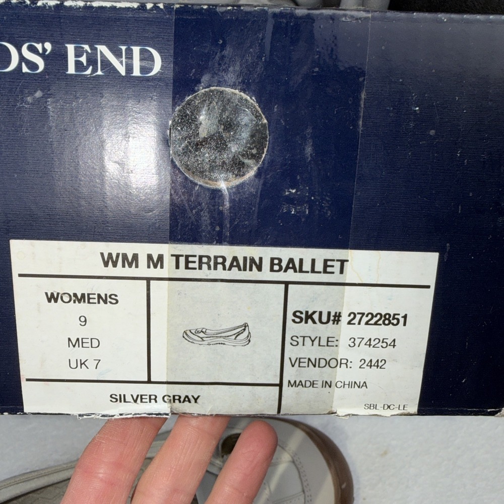 Lands End Women's Terrain Ballet Casual Shoes Size 9 M Silver Gray Style 374254 - Picture 9 of 9
